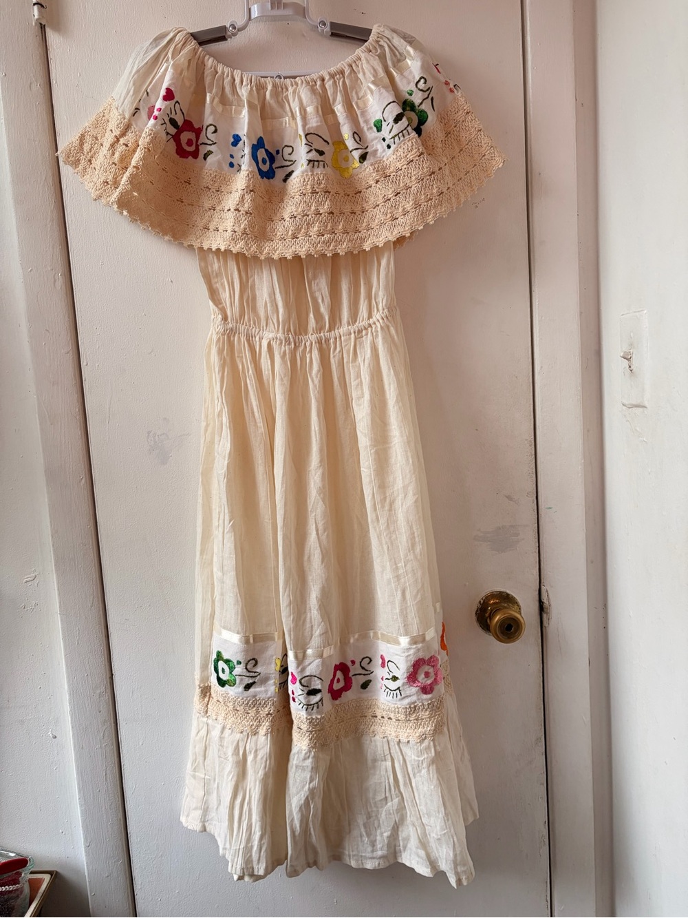 Off-Shoulder Embroidered Dress Size S